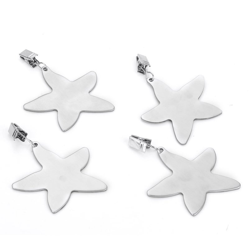 TEKEFT Set of 8 Stainless Steel Starfish Shaped Table Cover Tablecloth Weights - Image 3